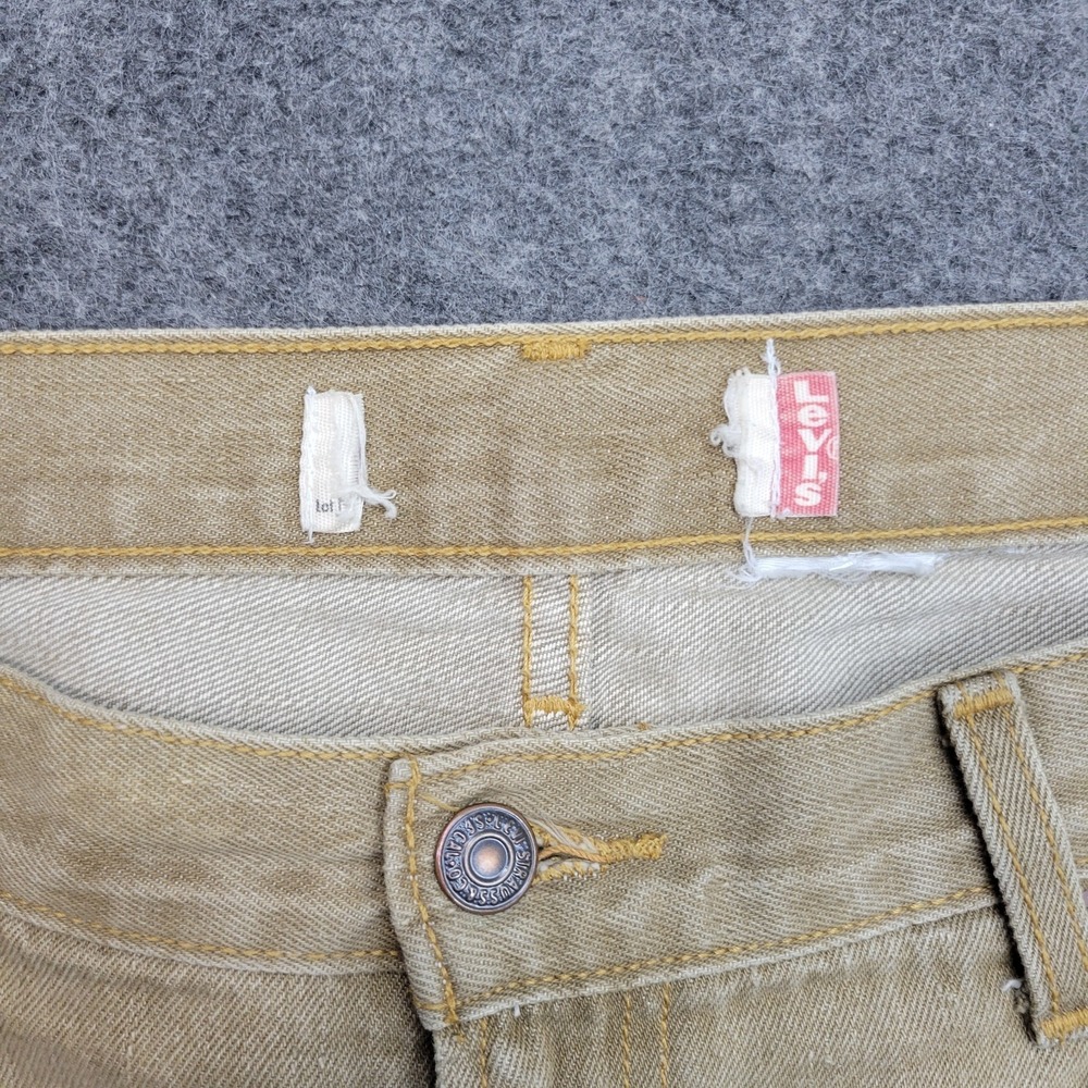 Levis 505 Jeans Mens 38X30 Tan Americana Y2K Workwear Blue Collar Everyday - Picture 8 of 12